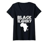 Donna La Storia Nera Non è iniziata con la schiavitù Maglietta con Collo a V