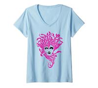 Donna La testa di Medusa Maglietta con Collo a V