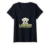 Donna Labrador Il Compagno di Cani Ultimate Good Boy Maglietta con Collo a V