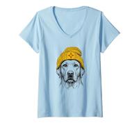 Donna Labrador New Mexico Maglietta con Collo a V