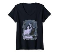 Donna Labyrinth Jareth And Sarah Fancy Framed Portrait Fantasy Maglietta con Collo a V