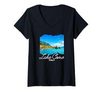 Donna Lago di Como Maglietta con Collo a V