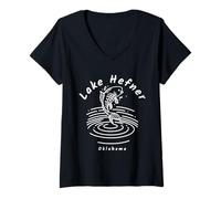 Donna Lago HEFNER Oklahoma Maglietta con Collo a V