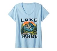 Donna Lago Tahoe Maglietta con Collo a V