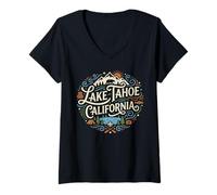 Donna Lago Tahoe Maglietta con Collo a V