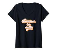 Donna Lago Vita Causa spiagge Essere salato Spiaggia Divertente Meme Maglietta con Collo a V