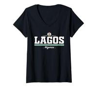 Donna Lagos Nigeria Maglietta con Collo a V