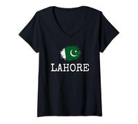 Donna Lahore Pakistan Country Family Trip Travel Uomo Donna Maglietta con Collo a V