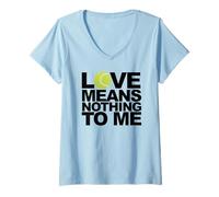 Donna L'Amore Non Significa Niente per Me Tennis Maglietta con Collo a V