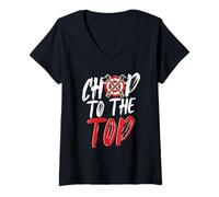 Donna Lancio Dell'ascia L'ascia da Boscaiolo Chop to The Top Maglietta con Collo a V