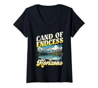 Donna Land of Endless Horizons Maglietta con Collo a V