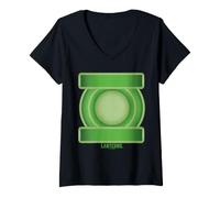 Donna Lanterns Ring Logo Maglietta con Collo a V