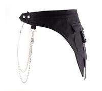 Donna Largo Catena Cintura Corsetto Gotico Punk Steampunk Marsupio Nero Casual