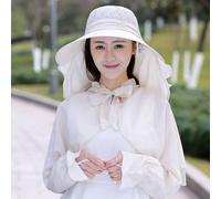 Donna Largo con Falda Sole Cappello Protezione Solare Viso Collo Pattina Scialle
