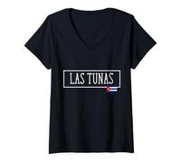 Donna Las Tunas Country Cuba Viaggio in famiglia Viaggio Bambini Uomo Donna Maglietta con Collo a V
