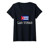 Donna Las Tunas Country Cuba Viaggio in famiglia Viaggio Bambini Uomo Donna Maglietta con Collo a V