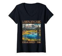 Donna Lassen Volcanic National Park | California Maglietta con Collo a V