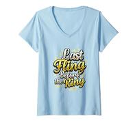 Donna Last Fling Before The Ring Bride, Addio al Nubilato Maglietta con Collo a V