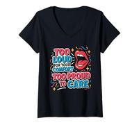 Donna Latina Pride Mujer Poderosa Impenitente Bilingue Bellezza Maglietta con Collo a V