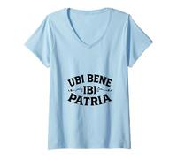 Donna Latino - Ubi Bene, ibi Patria Maglietta con Collo a V