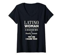 Donna Latino Woman | Latin America Empowered Maglietta con Collo a V