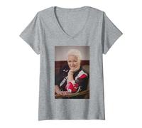 Donna L'attore di Eastenders Pam St Clement Pat Butcher Maglietta con Collo a V