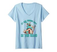 Donna Laundry GNOME Graphic for Women It all Comes out in The Wash Maglietta con Collo a V