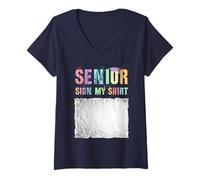 Donna Laureati Ufficialmente Senior Class of 2026 Firma LA MIA Camicia Maglietta con Collo a V