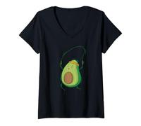 Donna L'avocado Salta con Una Corda per Saltare Maglietta con Collo a V