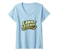 Donna Lawn Legend Regalo Divertente per Il Gioco del Prato Maglietta con Collo a V