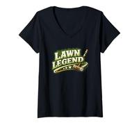Donna Lawn Legend Regalo Divertente per Il Gioco del Prato Maglietta con Collo a V