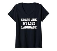 Donna Le capre Sono la mia Lingua d'Amore Maglietta con Collo a V