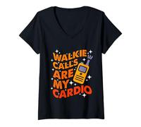 Donna Le chiamate Walkie sono la mia scuola per insegnanti di educazione speciale cardio Maglietta con Collo a V