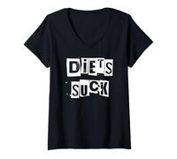Donna Le diete succhiano Maglietta con Collo a V
