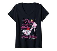 Donna Le Dive Sono Nate a Settembre Buon Compleanno a Me Maglietta con Collo a V