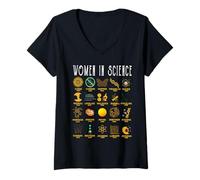 Donna Le donne nella scienza Maglietta con Collo a V