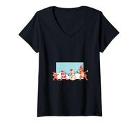 Donna Le Figure Natalizie Sono Un Tocco in più per l'omino di Pan Maglietta con Collo a V