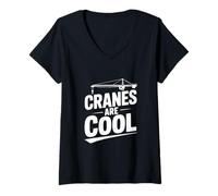 Donna Le Gru Sono Fantastici Lavoratori edili Maglietta con Collo a V
