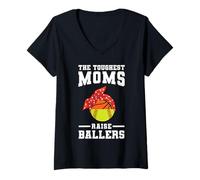 Donna le mamme più dure allevano ballers basket Maglietta con Collo a V