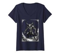 Donna Le Maree delle tenebre Forneus scatenato Maglietta con Collo a V