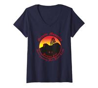 Donna Le Montagne di Granito Hotshots Maglietta con Collo a V, Navy, L