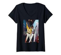 Donna Le riprese Video di Freddie Mercury Brian May Queen The Miracle Maglietta con Collo a V