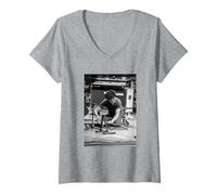 Donna Le Strisce Bianche Jack White Seven Nation Army Andy Willsher Maglietta con Collo a V