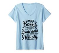 Donna Leadership e onestà Non prepotenti Naturalmente dotate di Donne Maglietta con Collo a V