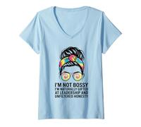 Donna Leadership e onestà Non prepotenti Naturalmente dotate di Donne Maglietta con Collo a V