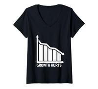 Donna Learn Acronym Motivation Inspirational Learning Process Maglietta con Collo a V