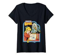 Donna Learn to Spell Sarcastic Ghost Retro Funny Adult Humor Maglietta con Collo a V