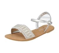 Donna Leather Collection Perline Sandali Estivi Cinturino Alla Caviglia F0896