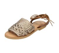 Donna Leather Collection Piatto Tessute Sandali Estivi 'F0r916'