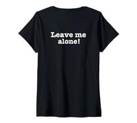 Donna Leave Me Alone! Maglietta con Collo a V